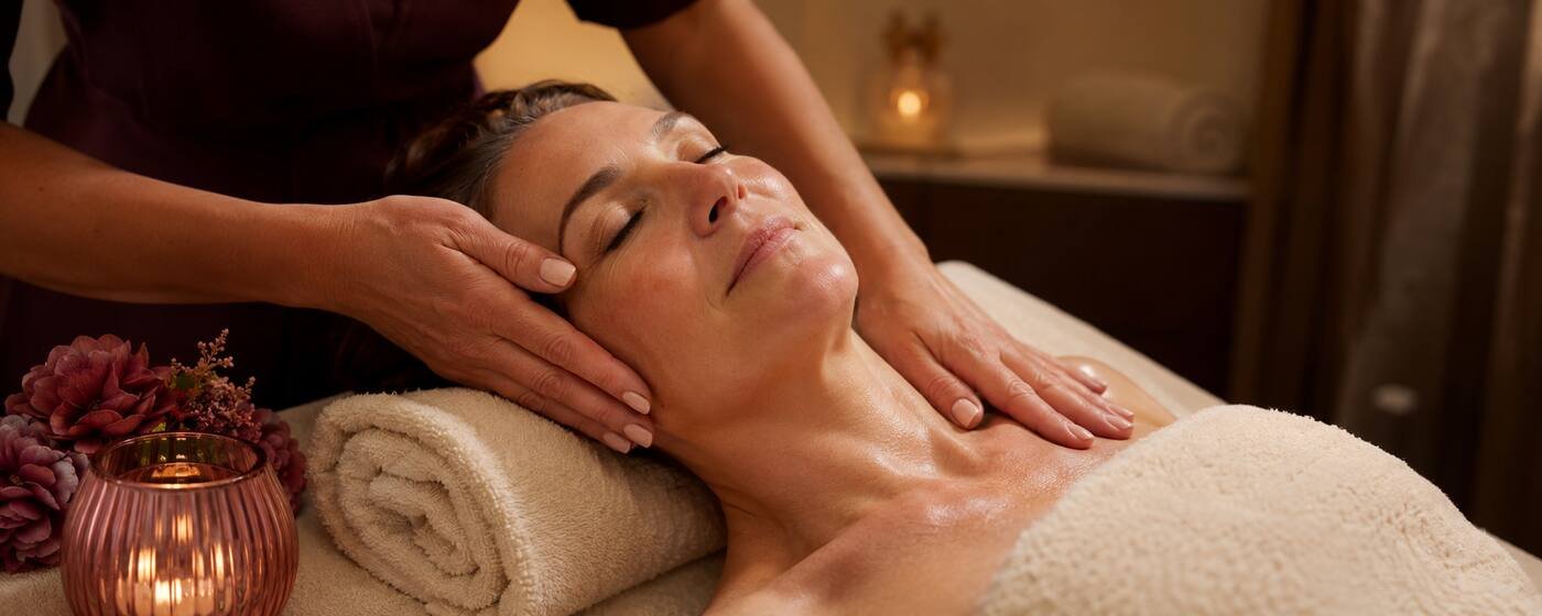 Client enjoying a personalised Expressions Signature Facial at re:new Hair & Beauty in Woodhall Spa