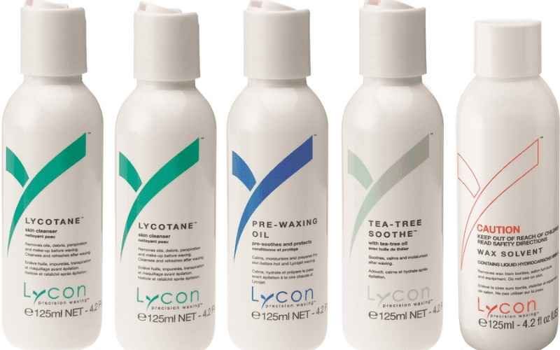 Lycon professional pre-wax and after-wax skincare products used at re:new Woodhall Spa