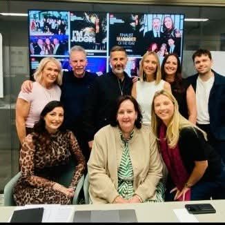 Julie of re:new Hair & Beauty with Sean Hanna and the HJ Business Boardroom group